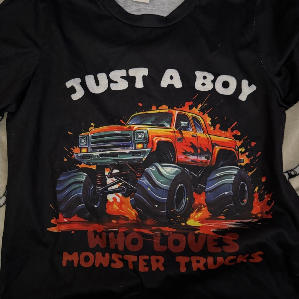 SHEIN Black Monster Truck Tee